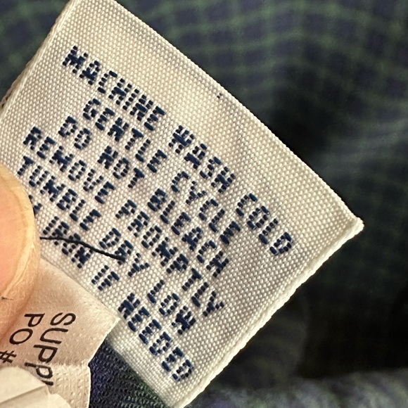 Ralph Lauren long sleeve, button down men’s shirt. Nice green/blue plaid. Large! - Picture 4 of 7